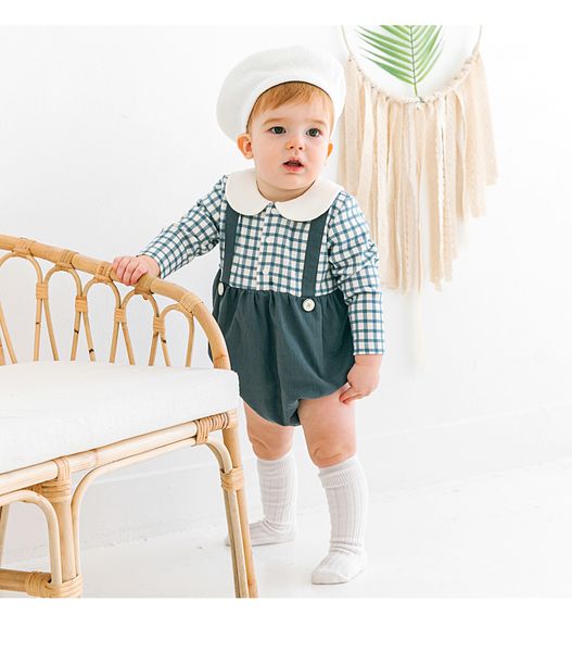 newborn baby romper genteman plaid baby clothes 1st birthday party for boys romper toddler costume boys jumpsuit baptism clothes, Blue
newborn baby romper genteman plaid baby clothes 1st birthday party for boys romper toddler costume boys jumpsuit baptism clothes, Blue