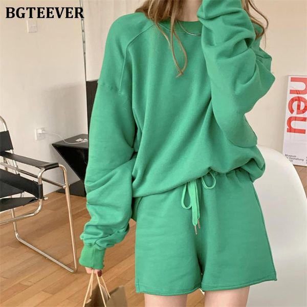 women's tracksuits bgteever casual ladies 2 pieces sweatshirt set o-neck long sleeve pullovers & drawstring shorts autumn women 2021, Gray
women's tracksuits bgteever casual ladies 2 pieces sweatshirt set o-neck long sleeve pullovers & drawstring shorts autumn women 2021, Gray