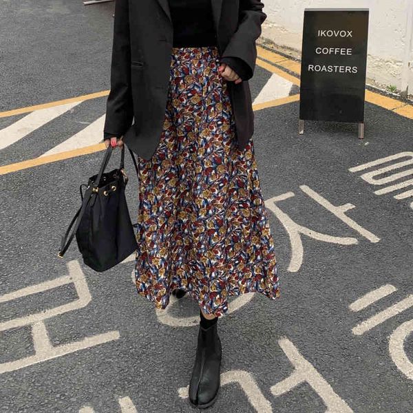 Skirts Floral Print Women Skirt High Waist Spring Summer Female Midi Holiday Ladies Bottoms RJ04, Black
Skirts Floral Print Women Skirt High Waist Spring Summer Female Midi Holiday Ladies Bottoms RJ04, Black