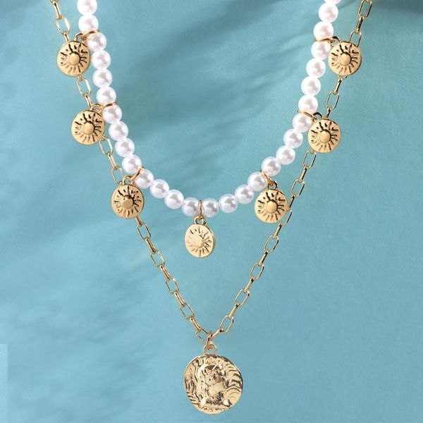 chains just feel vintage multi-layer coin chain choker necklace for women boho gold color portrait imitation pearls necklaces jewelry, Silver
chains just feel vintage multi-layer coin chain choker necklace for women boho gold color portrait imitation pearls necklaces jewelry, Silver