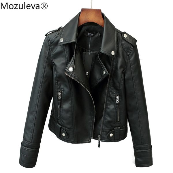 spring autumn women short faux pu jacket slim fashion punk outwear motorcycle leather casual coat 210427, Black
spring autumn women short faux pu jacket slim fashion punk outwear motorcycle leather casual coat 210427, Black