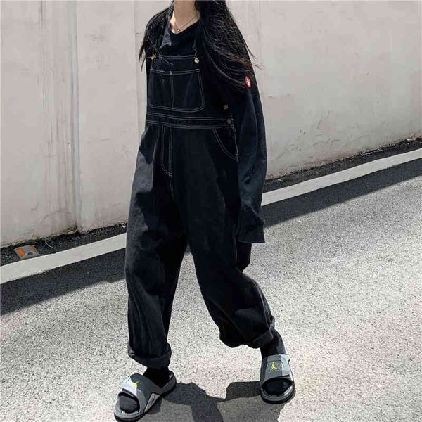 women's jumpsuits & rompers korean denim japanese vintage loose black oversized wide leg overalls for k1jr, Black;white
women's jumpsuits & rompers korean denim japanese vintage loose black oversized wide leg overalls for k1jr, Black;white