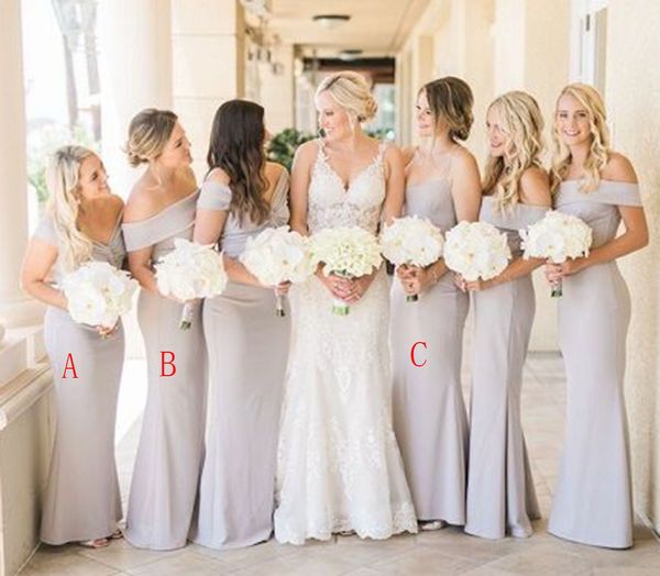 mix styles floor length long bridesmaid dresses mermaid sleeveless chiffon spring summer maid of honor gowns wedding guest tailor made plus, White;pink 
mix styles floor length long bridesmaid dresses mermaid sleeveless chiffon spring summer maid of honor gowns wedding guest tailor made plus, White;pink