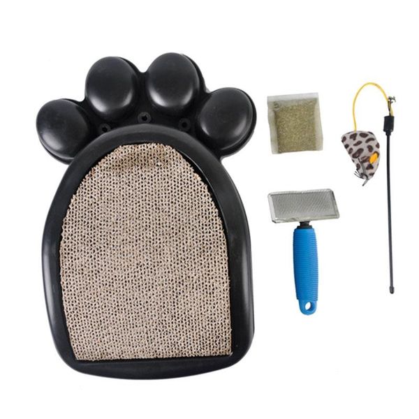cat toys pet bite-tolerant footprint scratch board plastic bottom non-slip