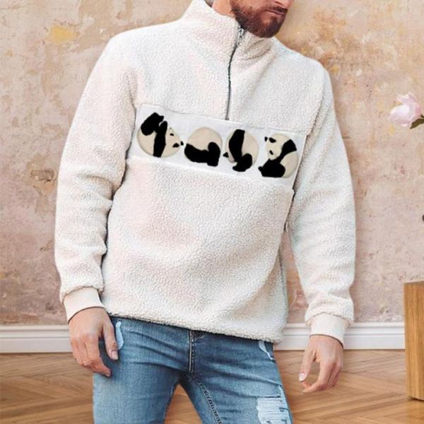 men's sweaters white fabulous panda pattern men sweatshirt casual pullover coat long sleeve for work, White;black
men's sweaters white fabulous panda pattern men sweatshirt casual pullover coat long sleeve for work, White;black