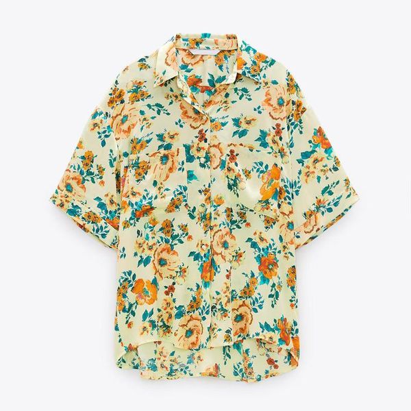 women's blouses & shirts agong prairie chic loose women fashion floral printed elegant pockets short sleeve female ladies gu, White
women's blouses & shirts agong prairie chic loose women fashion floral printed elegant pockets short sleeve female ladies gu, White