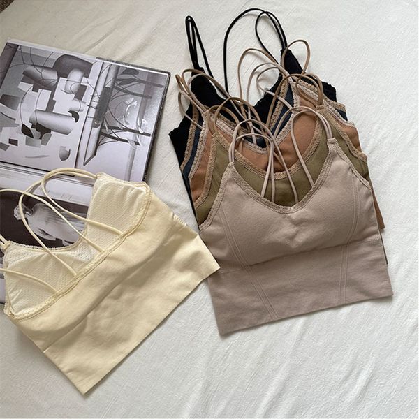 6colors korean style camisole women soild color bra tank female summer sleeveless patchwork crop womens (x8801) 210508, White
6colors korean style camisole women soild color bra tank female summer sleeveless patchwork crop womens (x8801) 210508, White