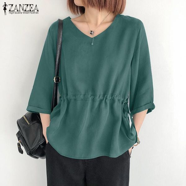 women's blouses & shirts elegant tunic office chemise women solid o neck blouse summer 3/4 sleeve loose shirt casual lace up fem, White
women's blouses & shirts elegant tunic office chemise women solid o neck blouse summer 3/4 sleeve loose shirt casual lace up fem, White