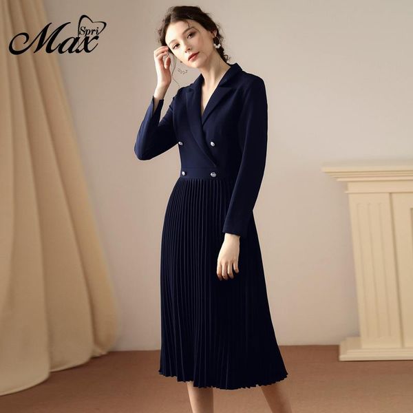 casual dresses max spri 2021 arrival full sleeve midi v neck elegant pleated women lady suit dress vestidos, Black;gray
casual dresses max spri 2021 arrival full sleeve midi v neck elegant pleated women lady suit dress vestidos, Black;gray