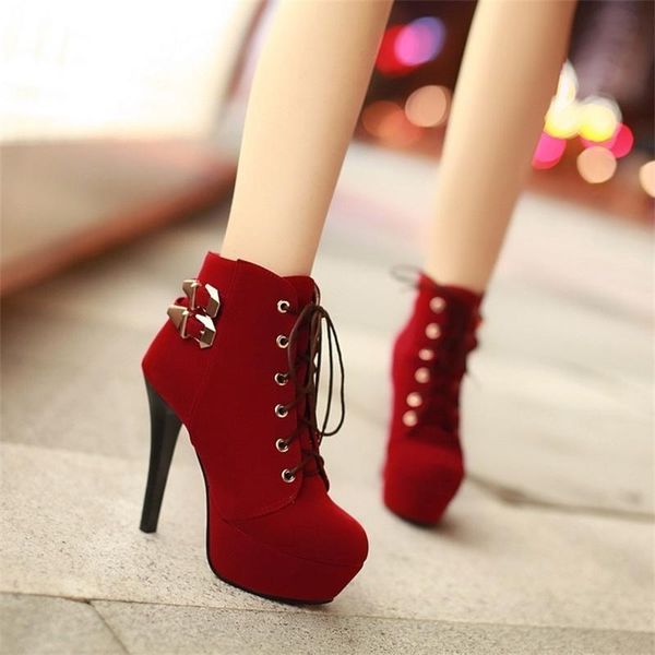 boots and autumn winter cross shoes strap high heel short women's thin lace up 40-43, Black
boots and autumn winter cross shoes strap high heel short women's thin lace up 40-43, Black