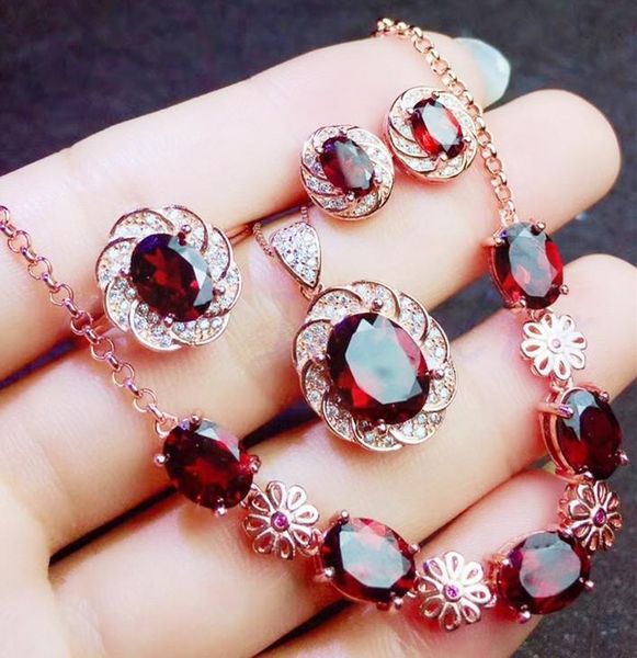 natural garnet jewelry set 1pc pendant chain bracelet ring 1pair stud earring 925 sterling silver #j92206 bracelet, earrings & necklace, Black
natural garnet jewelry set 1pc pendant chain bracelet ring 1pair stud earring 925 sterling silver #j92206 bracelet, earrings & necklace, Black