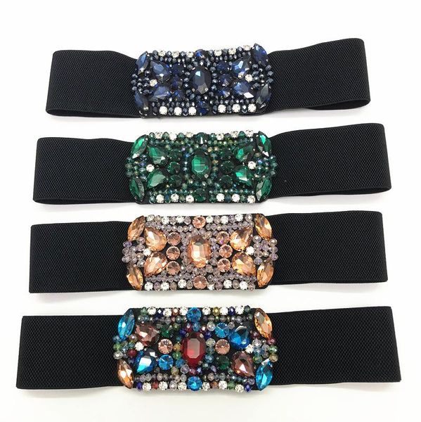 belts 2021 fashion color crystal elastic belt women's brand waistband female wide for women dress accessories sw333, Black;brown
belts 2021 fashion color crystal elastic belt women's brand waistband female wide for women dress accessories sw333, Black;brown