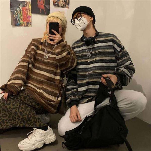 harajuku striped couples pullover womens sweaters women autumn winter vintage streetwear o neck woman truien dames, White;black
harajuku striped couples pullover womens sweaters women autumn winter vintage streetwear o neck woman truien dames, White;black