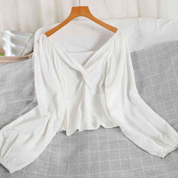 women's knits & tees deat female versatile sleeve long solid color shirt with low v temper fashion spring summer 11b616 n0ky, White
women's knits & tees deat female versatile sleeve long solid color shirt with low v temper fashion spring summer 11b616 n0ky, White