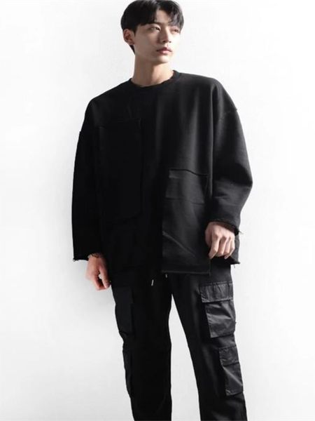 men's hoodies & sweatshirts long sleeve hoodie spring and autumn korean fashion pocket round collar casual versatile large size, Black
men's hoodies & sweatshirts long sleeve hoodie spring and autumn korean fashion pocket round collar casual versatile large size, Black
