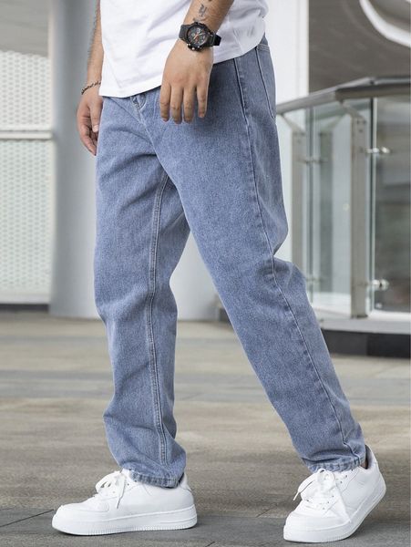 men slant pocket jeans 49bm#, Blue