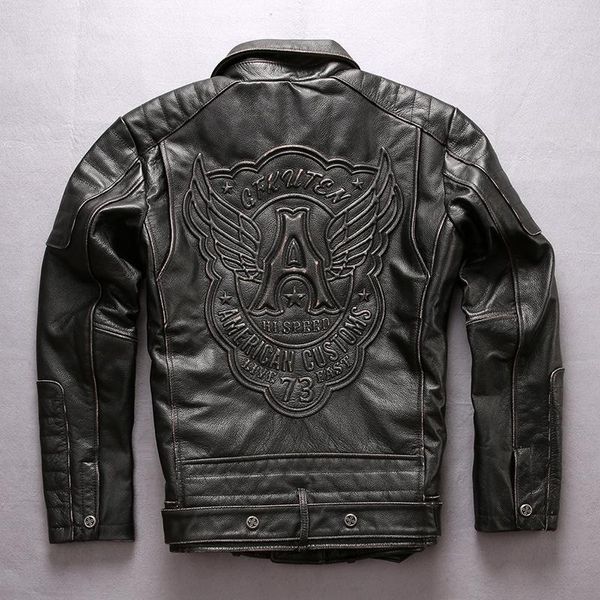 black men vintage motorcycle jacket diagonal zipper plus size 4xl slim fit cowhide biker leather coat men's & faux
black men vintage motorcycle jacket diagonal zipper plus size 4xl slim fit cowhide biker leather coat men's & faux