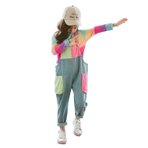 kids clothes striped t shirt & jumpsuit girls outfits denim overalls suit autumn casual children's winter suits for 210528, White
kids clothes striped t shirt & jumpsuit girls outfits denim overalls suit autumn casual children's winter suits for 210528, White
