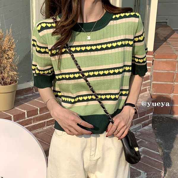 avocado green short sleeve thin knitted t-shirt women's spring summer 2021 korean loose and versatile top, White
avocado green short sleeve thin knitted t-shirt women's spring summer 2021 korean loose and versatile top, White