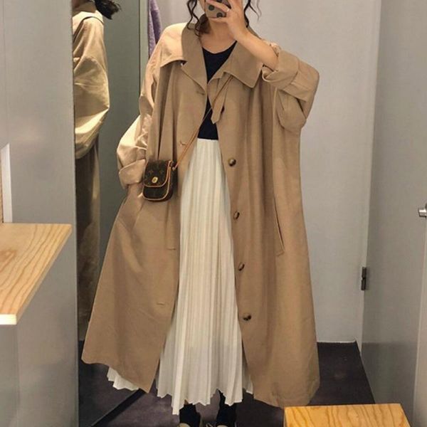 women's trench coats women solid single breasted long plus size 3xl loose autumn korean style leisure simple ulzzang harajuku, Tan;black
women's trench coats women solid single breasted long plus size 3xl loose autumn korean style leisure simple ulzzang harajuku, Tan;black