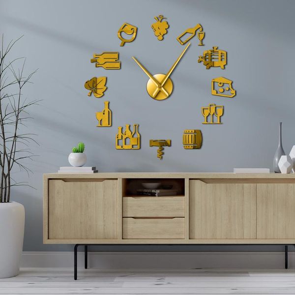 wall clocks acrylic red wine cup pattern kitchen art sticker diy large clock bar decoration
wall clocks acrylic red wine cup pattern kitchen art sticker diy large clock bar decoration
