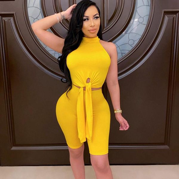 2 piece set women summer streetwear sleeveless crop and biker shorts party night club two outfits for women's tracksuits, Gray
2 piece set women summer streetwear sleeveless crop and biker shorts party night club two outfits for women's tracksuits, Gray