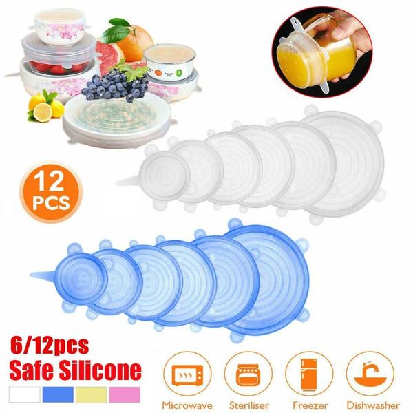 food savers & storage containers 6/12pcs grade silicone seal cover stretch lids kit wraps reusable bowl for kitchen fresh keeping
food savers & storage containers 6/12pcs grade silicone seal cover stretch lids kit wraps reusable bowl for kitchen fresh keeping