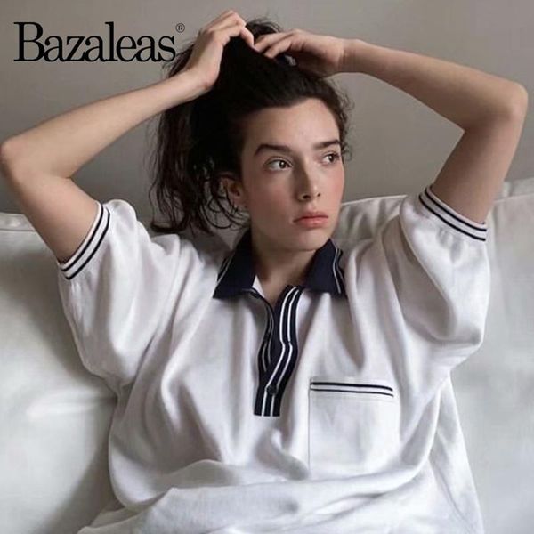 women's t-shirt bazaleas punk turn down collar loose white women streetwear short sleeve tshirt fashion pocket tee
women's t-shirt bazaleas punk turn down collar loose white women streetwear short sleeve tshirt fashion pocket tee