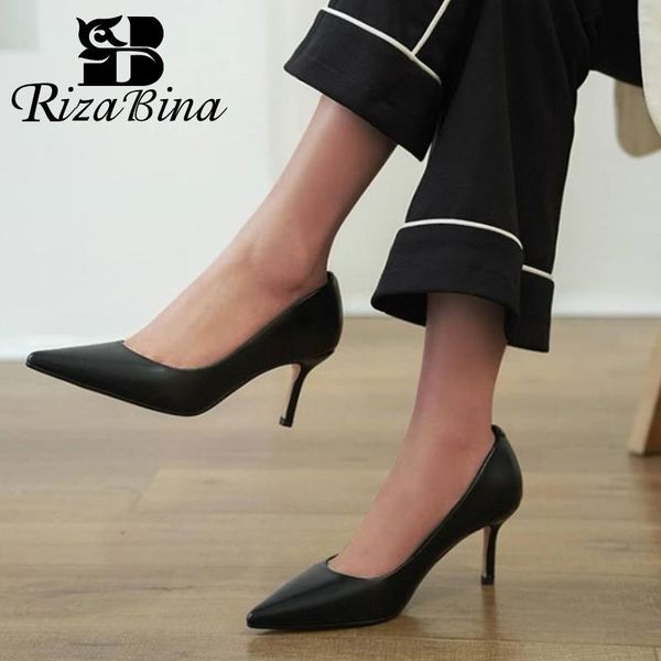 dress shoes rizabina 5 color women pumps real leather high heel fashion pointed toe stilettos party wedding footwear size 34-39, Black
dress shoes rizabina 5 color women pumps real leather high heel fashion pointed toe stilettos party wedding footwear size 34-39, Black