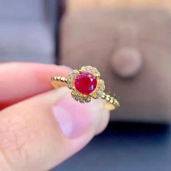 cluster rings natural and real red ruby ring 925 sterling silver for wedding gemstones jewelry fine, Golden;silver
cluster rings natural and real red ruby ring 925 sterling silver for wedding gemstones jewelry fine, Golden;silver