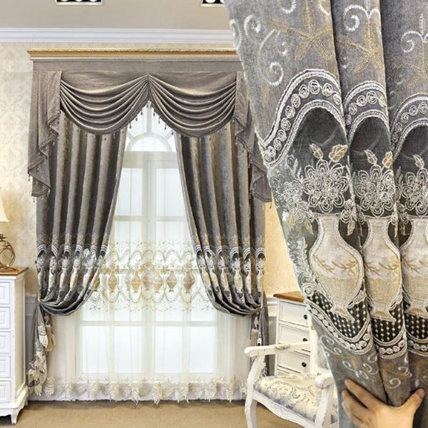 curtain & drapes chenille embroidered curtains european style for living room bedroom high-end blackout tulle valance custom
curtain & drapes chenille embroidered curtains european style for living room bedroom high-end blackout tulle valance custom