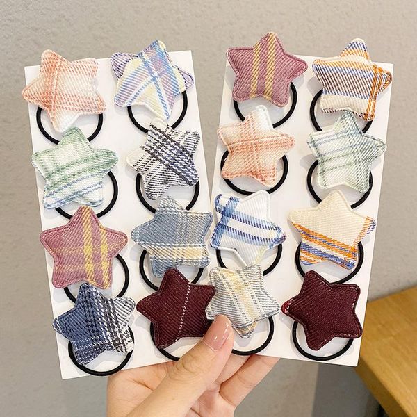2pcs/set cute plaid star cloth elastic rubber band for girls kids sweet ponytail scrunchie headband fashion hair accessories, Slivery;white
2pcs/set cute plaid star cloth elastic rubber band for girls kids sweet ponytail scrunchie headband fashion hair accessories, Slivery;white