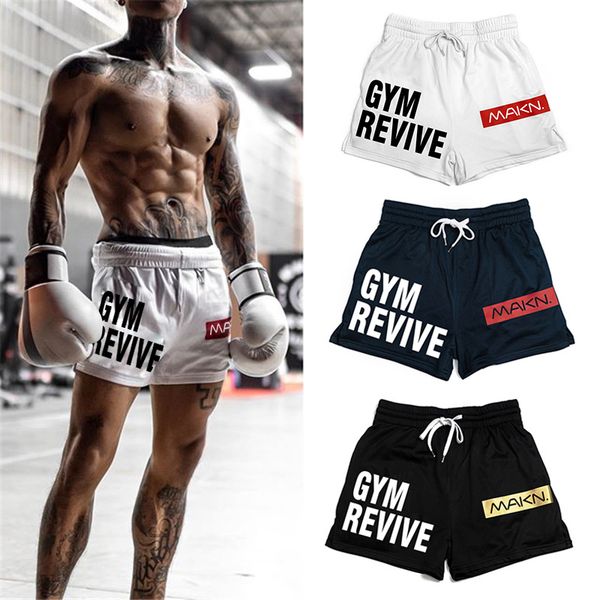 causal men's shorts letter printing sport pants joggers, White;black