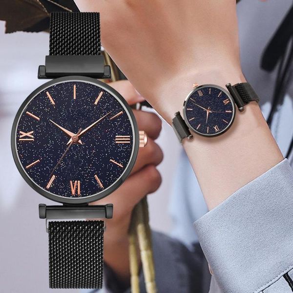 wristwatches watch women mesh magnet buckle starry sky luxury ladies surface roma dial quartz wrist relogio feminino, Slivery;brown
wristwatches watch women mesh magnet buckle starry sky luxury ladies surface roma dial quartz wrist relogio feminino, Slivery;brown