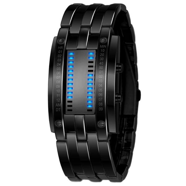 wristwatches selflover fashion luxury men's watch stainless steel date digital led bracelet binary time mode mens clock sport watches z, Slivery;brown
wristwatches selflover fashion luxury men's watch stainless steel date digital led bracelet binary time mode mens clock sport watches z, Slivery;brown