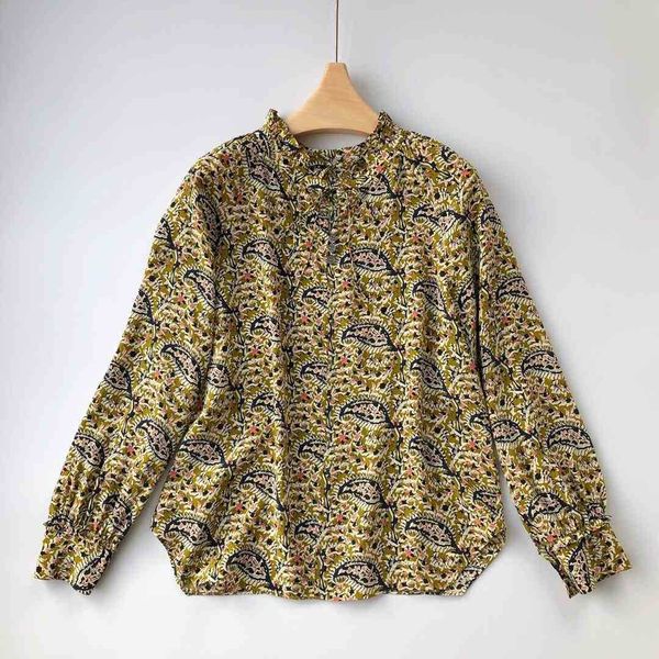 women's sweaters sweaters 100% silk vintage floral blouse lace-up collar lady long sleeve soft shirt and with buttons ptao, White;black
women's sweaters sweaters 100% silk vintage floral blouse lace-up collar lady long sleeve soft shirt and with buttons ptao, White;black