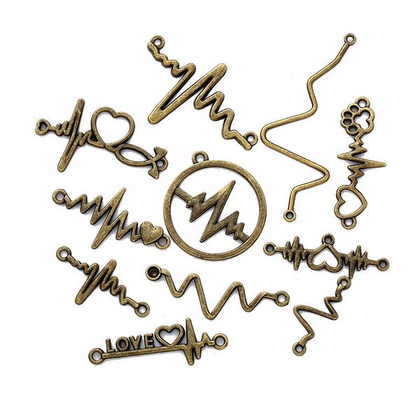 charms 11pcs wholesale 6 color heartbeat bear connector alloy metal pendants for handmade jewelry accessories making, Bronze;silver
charms 11pcs wholesale 6 color heartbeat bear connector alloy metal pendants for handmade jewelry accessories making, Bronze;silver