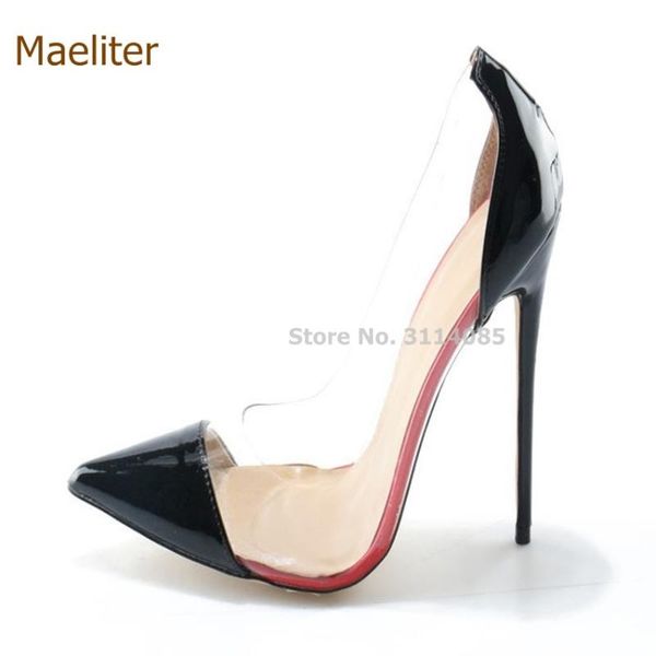 factory real po cost pirce thin high heel pumps black patent leather transparent pvc patchwork dress shoes pointed toe
factory real po cost pirce thin high heel pumps black patent leather transparent pvc patchwork dress shoes pointed toe