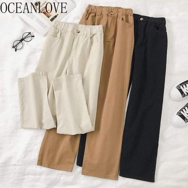 women's pants & capris oceanlove work fashion office lady women solid elastic high waist spring 2021 pantalones mujer vintage trousers, Black;white
women's pants & capris oceanlove work fashion office lady women solid elastic high waist spring 2021 pantalones mujer vintage trousers, Black;white