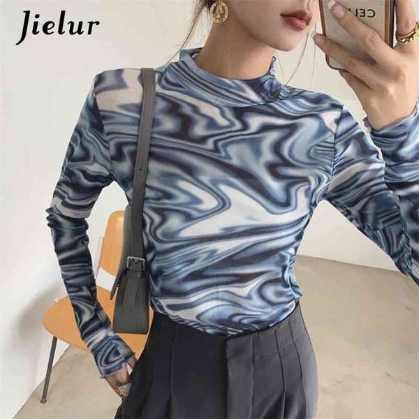 women t-shirt streetwear long-sleeved slim chic t shirts turtleneck bottoming blue female korean s-l 210426, White
women t-shirt streetwear long-sleeved slim chic t shirts turtleneck bottoming blue female korean s-l 210426, White