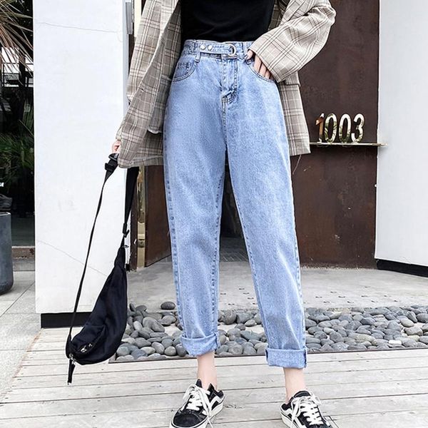 women's jeans fashion vintage boyfriend women high waist straight mom denim autumn winter streetwear chic pants, Blue
women's jeans fashion vintage boyfriend women high waist straight mom denim autumn winter streetwear chic pants, Blue