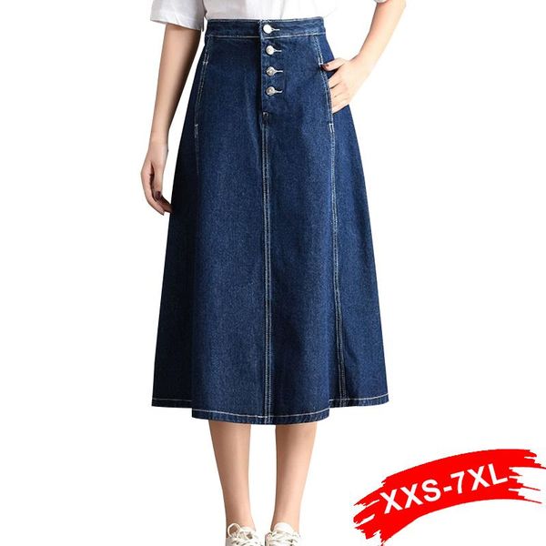 plus size button up a-line jeans skirt 6xl 7xl women fashion high waist big hem calf-length oversized denim with pockets skirts, Black
plus size button up a-line jeans skirt 6xl 7xl women fashion high waist big hem calf-length oversized denim with pockets skirts, Black