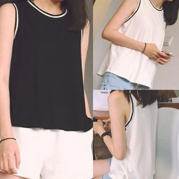 women sleeveless vest pure color leisure loose summer blouse fashion casual tanks sports clubwear tees camis women's &, White
women sleeveless vest pure color leisure loose summer blouse fashion casual tanks sports clubwear tees camis women's &, White