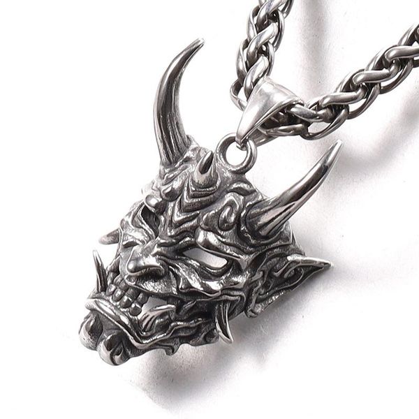 pendant necklaces hip hop korean titanium japanese tide hanging punk long triangle necklace demon ghost men's chain prajna rock, Silver
pendant necklaces hip hop korean titanium japanese tide hanging punk long triangle necklace demon ghost men's chain prajna rock, Silver