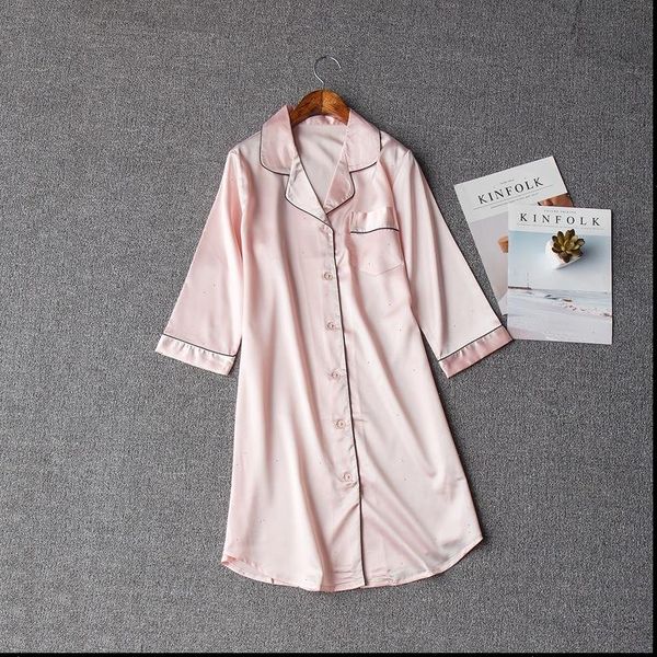 shirt nightgown gown lounge nightdress womens sleepwears v neck pajamas turn down collar nighties nighty robe female silky sleepwear dress, Black;red
shirt nightgown gown lounge nightdress womens sleepwears v neck pajamas turn down collar nighties nighty robe female silky sleepwear dress, Black;red