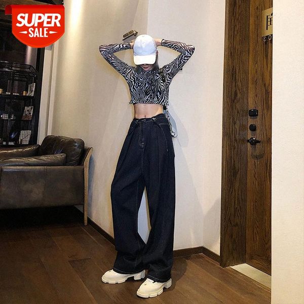 korean trousers are thin, wide-leg jeans, women's waist, straight-leg pants, hungry, can be issued on behalf of #tk4g, Black;white 
korean trousers are thin, wide-leg jeans, women's waist, straight-leg pants, hungry, can be issued on behalf of #tk4g, Black;white
