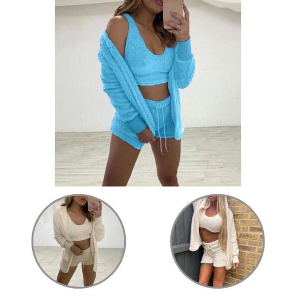 women's tracksuits lady 1 set ribbed cuff coat crop shorts simple vest solid color for running, Gray
women's tracksuits lady 1 set ribbed cuff coat crop shorts simple vest solid color for running, Gray
