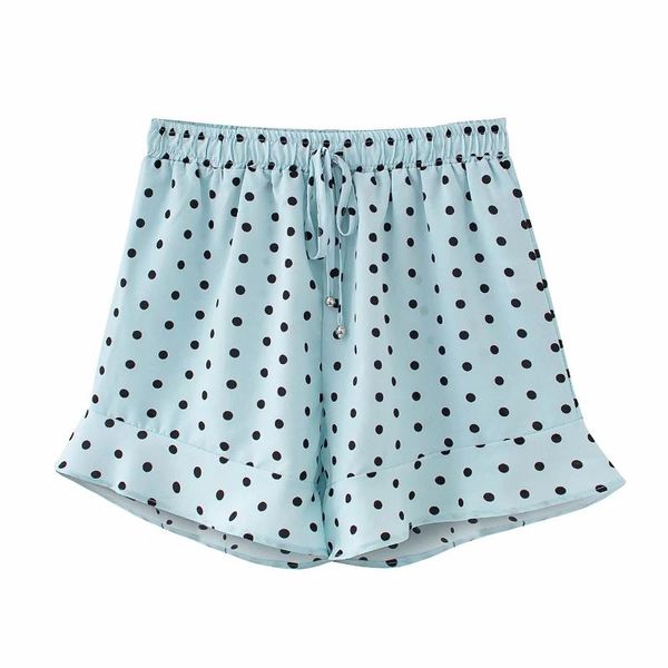 women's shorts european and american ruffled polka dot printed elastic waist casual dlzk205, White;black
women's shorts european and american ruffled polka dot printed elastic waist casual dlzk205, White;black