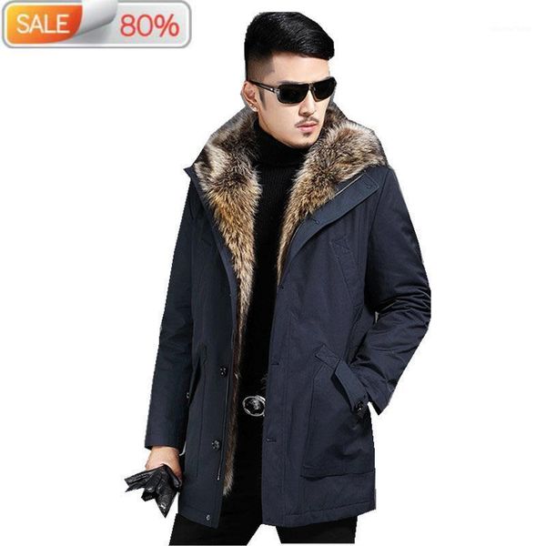 men's leather & faux winter natural coat raccoon collar parka real fur liner jacket men overcoat l17-1312nd763, Black
men's leather & faux winter natural coat raccoon collar parka real fur liner jacket men overcoat l17-1312nd763, Black