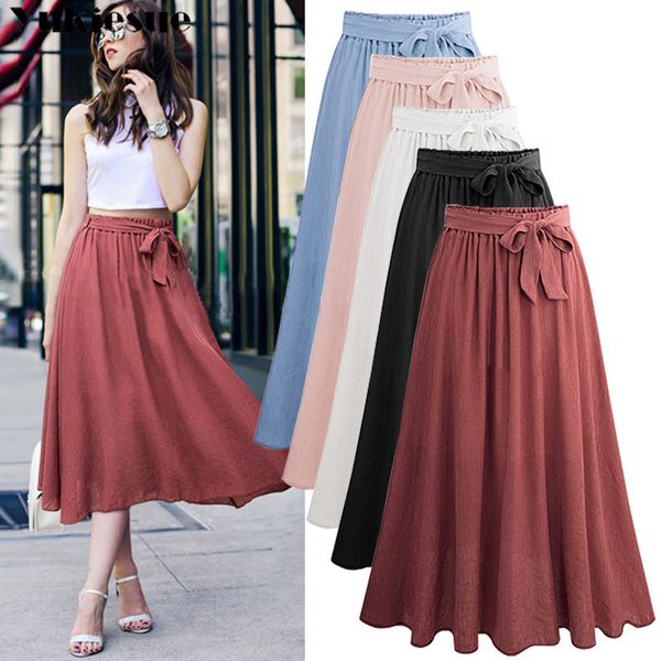 summer woman plus size solid chiffon long pleated lace up skirt elastic waist bohemian style boho skirt a line midi skirts 210519, Black
summer woman plus size solid chiffon long pleated lace up skirt elastic waist bohemian style boho skirt a line midi skirts 210519, Black